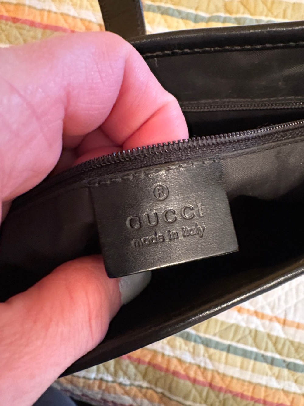 Vintage Gucci Jackie Black Leather with Silver Hardware - as is - repaired - Picture 6 of 13